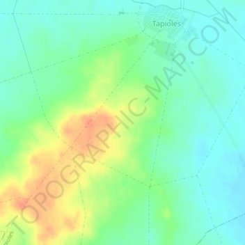 Botijas topographic map, elevation, terrain