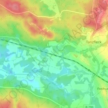 Schmelzmühle topographic map, elevation, terrain
