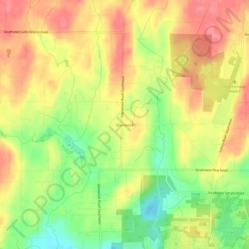 Glenwood topographic map, elevation, terrain