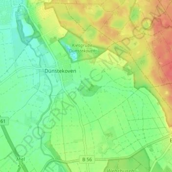 Capellen topographic map, elevation, terrain