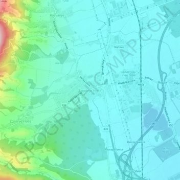 Spodnje Hoče topographic map, elevation, terrain