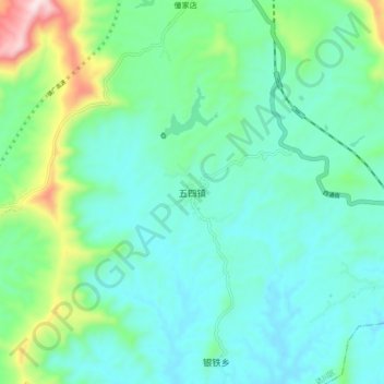 Wusi topographic map, elevation, terrain