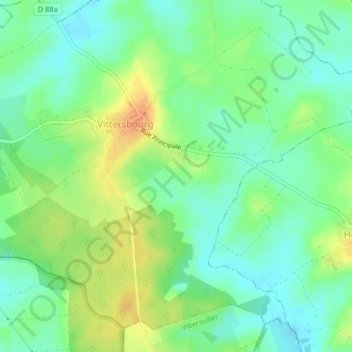 Adermatt topographic map, elevation, terrain
