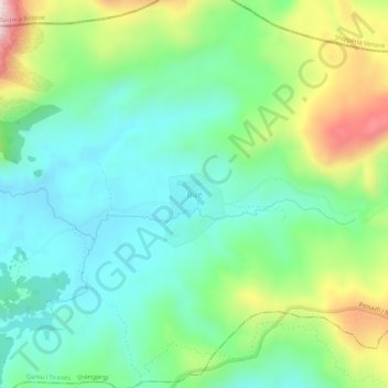 Bizë topographic map, elevation, terrain