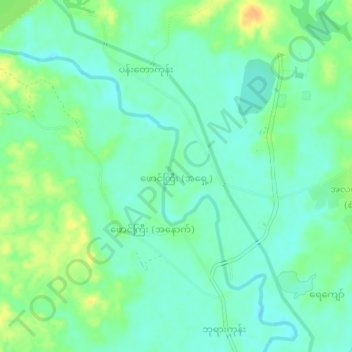 Hpaung Gyi (East) topographic map, elevation, terrain