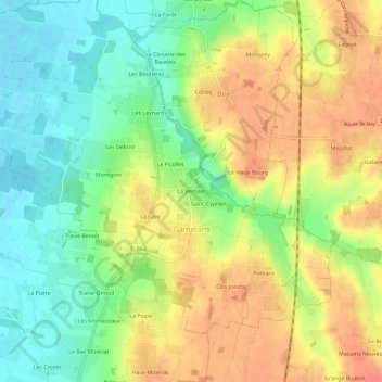 La Vernaie topographic map, elevation, terrain