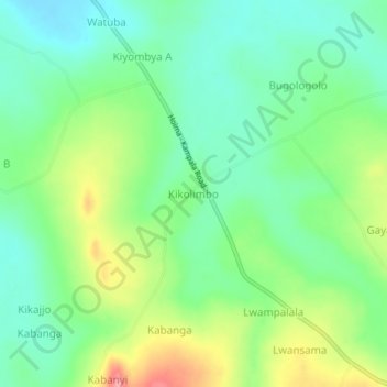 Kikolimbo topographic map, elevation, terrain