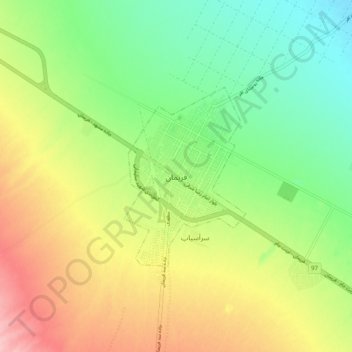 Fariman topographic map, elevation, terrain