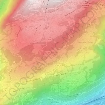 Les Briesses topographic map, elevation, terrain