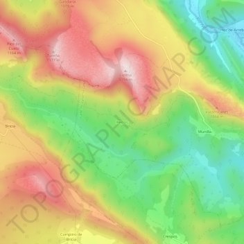 Perros topographic map, elevation, terrain