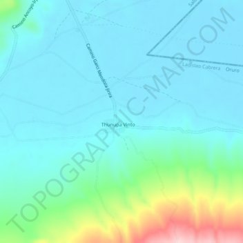 Thunupa Vinto topographic map, elevation, terrain