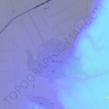 Al Safi topographic map, elevation, terrain