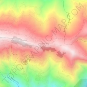 Thulachhap topographic map, elevation, terrain