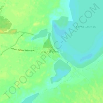 Lagoa do Bacupari topographic map, elevation, terrain