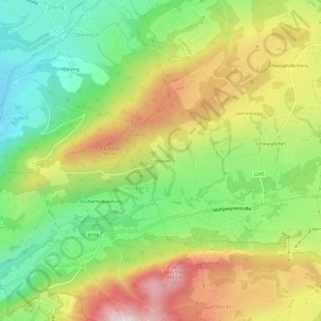 Schwandt topographic map, elevation, terrain