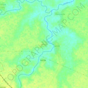 Jaloda topographic map, elevation, terrain