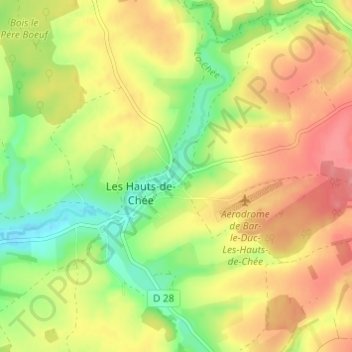 Condé-en-Barrois topographic map, elevation, terrain