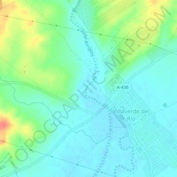 Giley topographic map, elevation, terrain