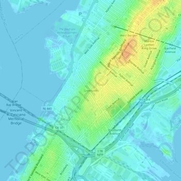 Greenville topographic map, elevation, terrain