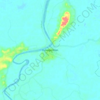 Hidalgotitlán topographic map, elevation, terrain
