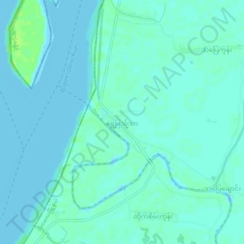 Shwe Pyi Thar topographic map, elevation, terrain