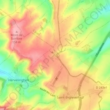 Hameau de Ramesault topographic map, elevation, terrain