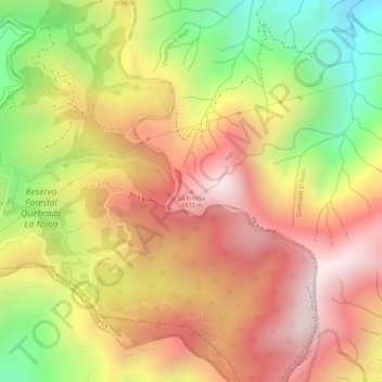 La Ermita topographic map, elevation, terrain