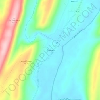 Wadena topographic map, elevation, terrain