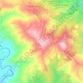La Torre topographic map, elevation, terrain