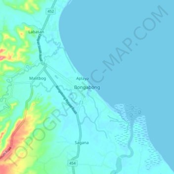 Bongabong topographic map, elevation, terrain