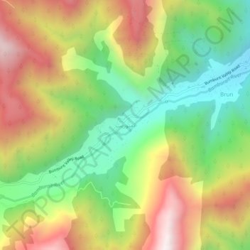 Bumburait topographic map, elevation, terrain
