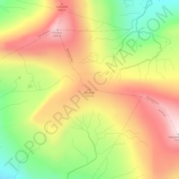 Sandfelli topographic map, elevation, terrain