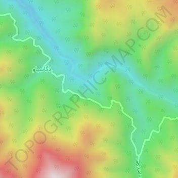Lashgargah topographic map, elevation, terrain