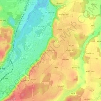 Wechselberg topographic map, elevation, terrain