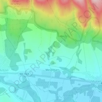 Orciano topographic map, elevation, terrain