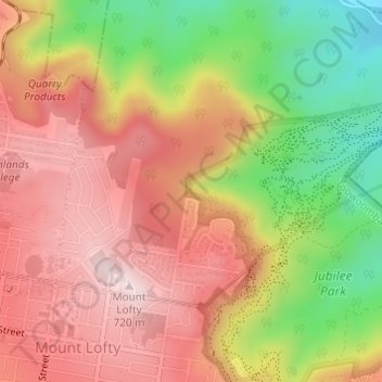 Lookout topographic map, elevation, terrain