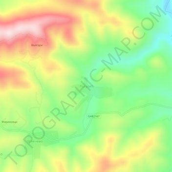 Roguliat topographic map, elevation, terrain