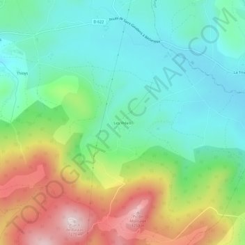 Les Vidals topographic map, elevation, terrain