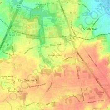 Orchard Heights topographic map, elevation, terrain