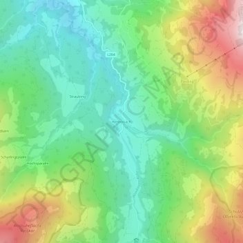 Rettenbach topographic map, elevation, terrain