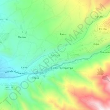 Unchus topographic map, elevation, terrain