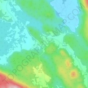Drežnica topographic map, elevation, terrain