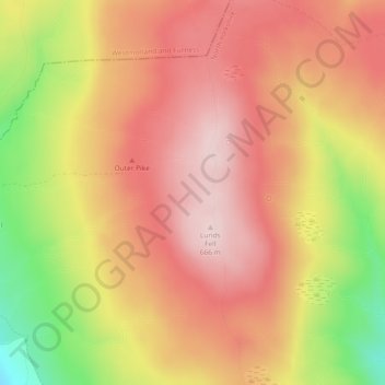 Ure Head topographic map, elevation, terrain