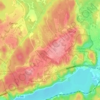 Gökskulla topographic map, elevation, terrain