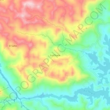 La Chapa topographic map, elevation, terrain