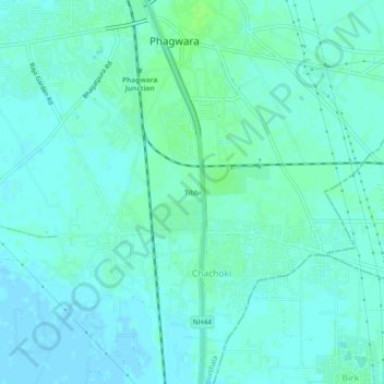 Tibbi topographic map, elevation, terrain