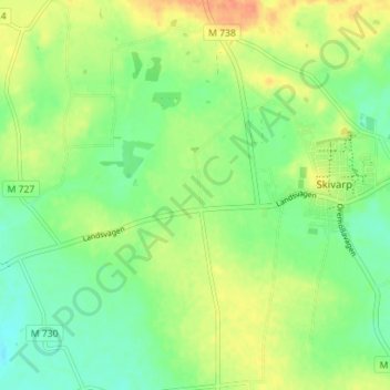 Almaröd topographic map, elevation, terrain