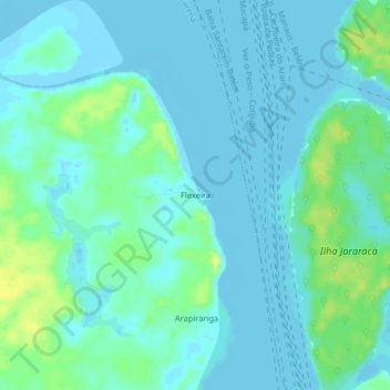 Flexeira topographic map, elevation, terrain