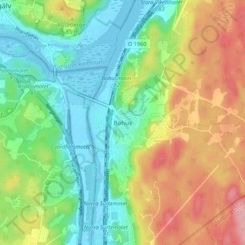 Bohus topographic map, elevation, terrain