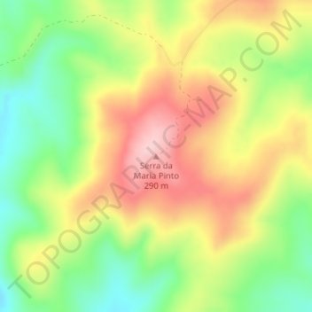 Serra da Maria Pinto topographic map, elevation, terrain
